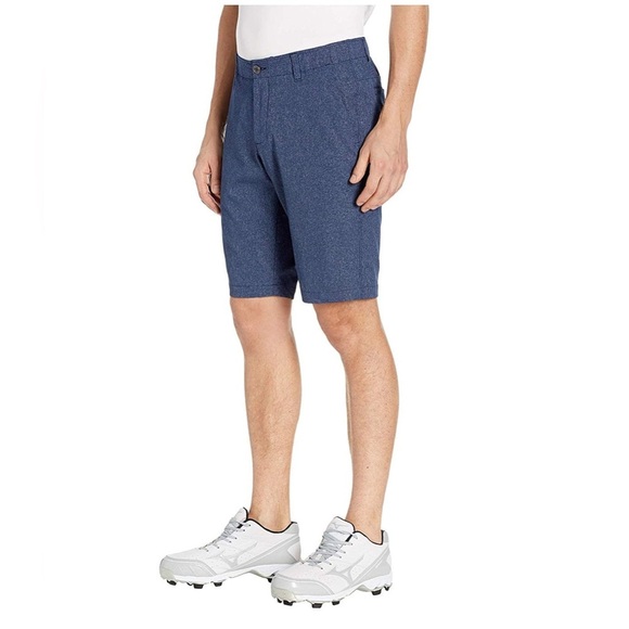 UNDER ARMOUR Golf Vented Shorts Men’s Size 32 Dark Blue 10" Inseam 4 Way Stretch - Picture 1 of 7